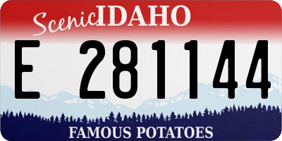 ID license plate E281144