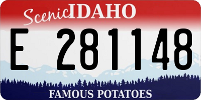 ID license plate E281148