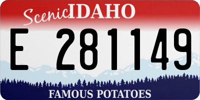 ID license plate E281149