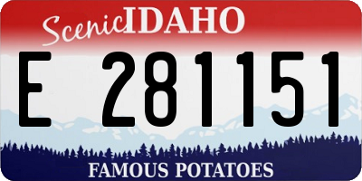 ID license plate E281151