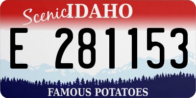 ID license plate E281153