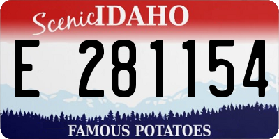 ID license plate E281154