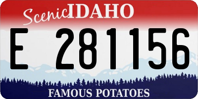 ID license plate E281156