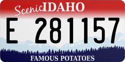 ID license plate E281157