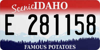 ID license plate E281158