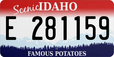 ID license plate E281159