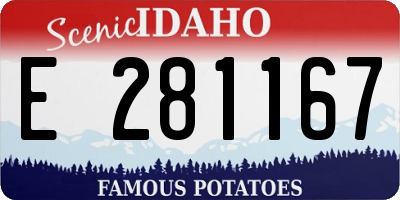 ID license plate E281167