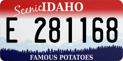 ID license plate E281168
