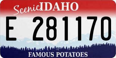 ID license plate E281170
