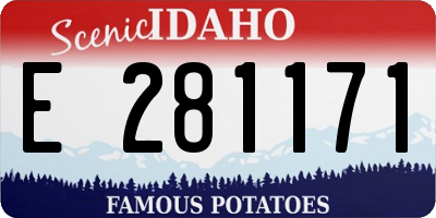 ID license plate E281171