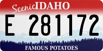 ID license plate E281172