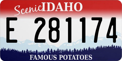 ID license plate E281174