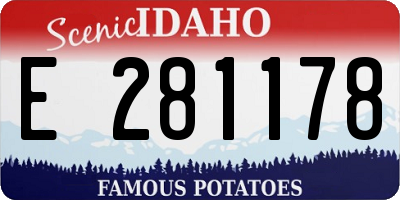 ID license plate E281178