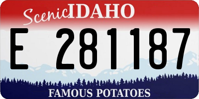 ID license plate E281187