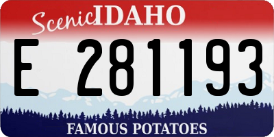 ID license plate E281193