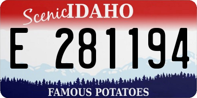 ID license plate E281194