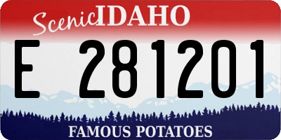 ID license plate E281201