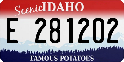 ID license plate E281202