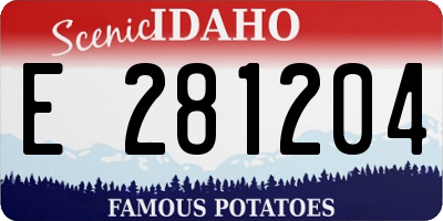 ID license plate E281204