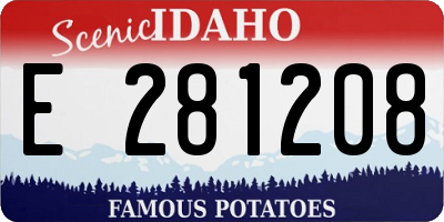 ID license plate E281208