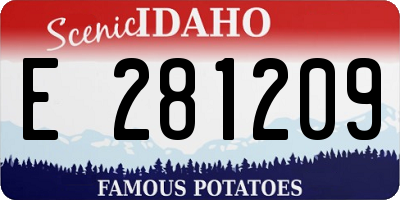 ID license plate E281209