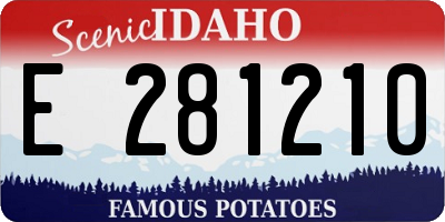 ID license plate E281210