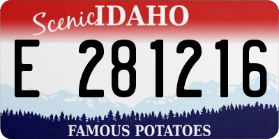 ID license plate E281216
