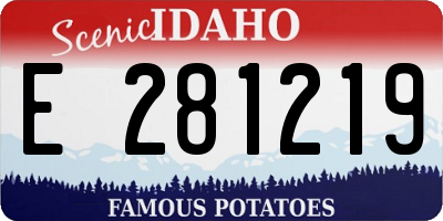 ID license plate E281219