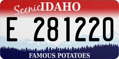 ID license plate E281220