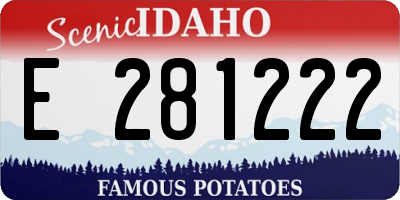 ID license plate E281222