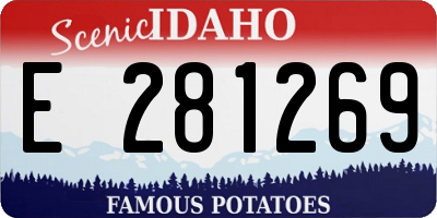 ID license plate E281269