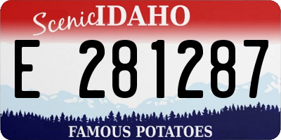 ID license plate E281287