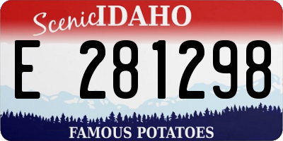 ID license plate E281298