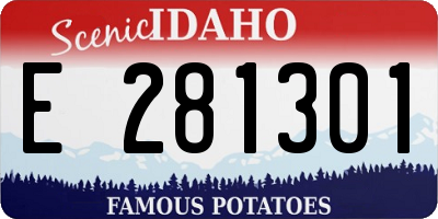 ID license plate E281301