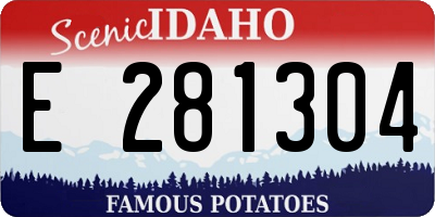ID license plate E281304