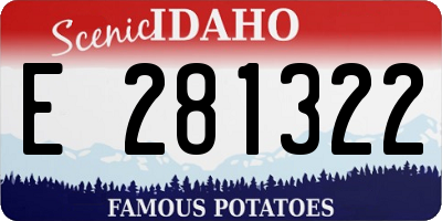 ID license plate E281322
