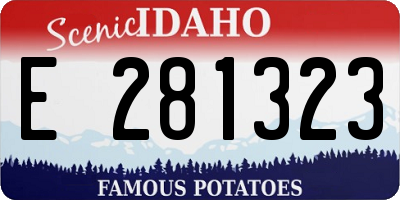 ID license plate E281323