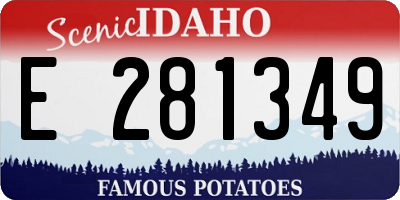 ID license plate E281349