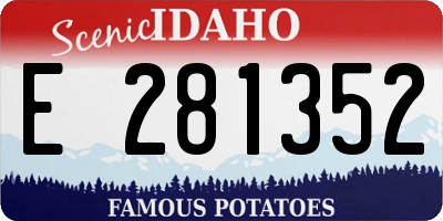 ID license plate E281352