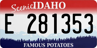 ID license plate E281353