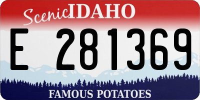 ID license plate E281369