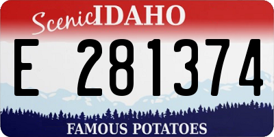 ID license plate E281374