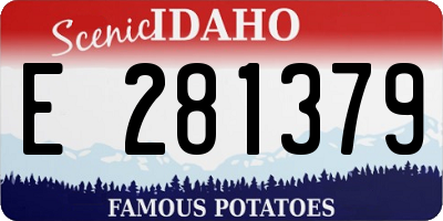 ID license plate E281379
