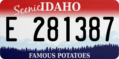 ID license plate E281387