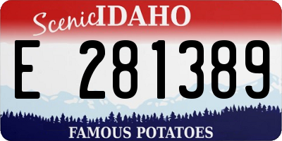 ID license plate E281389