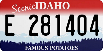 ID license plate E281404