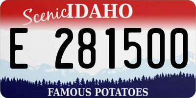 ID license plate E281500