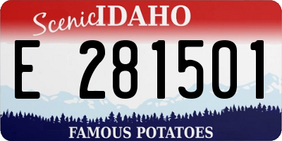 ID license plate E281501