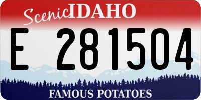 ID license plate E281504