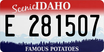 ID license plate E281507